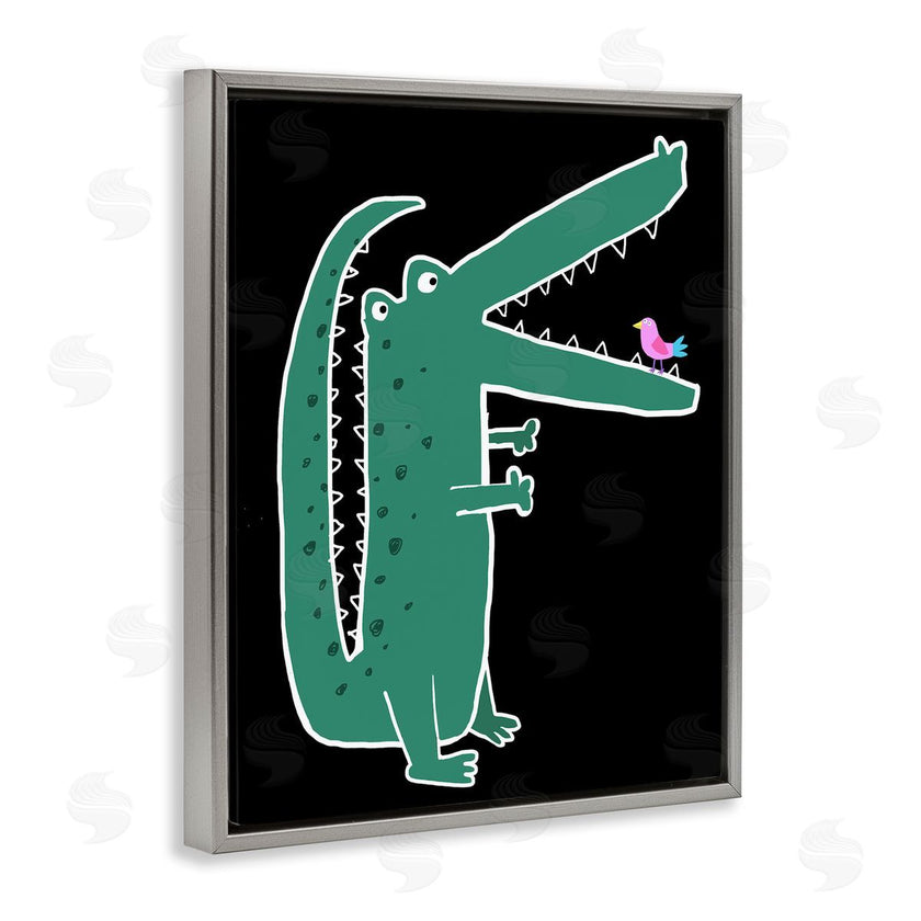 Carla Daly | Alligator & Bird on Black