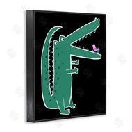Carla Daly | Alligator & Bird on Black