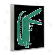 Carla Daly | Alligator & Bird on Black