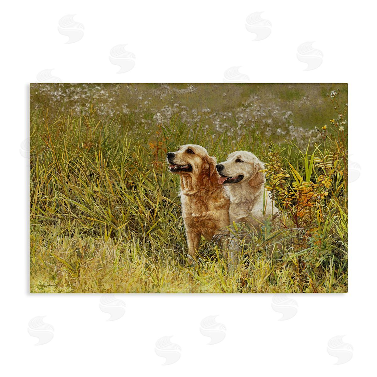 Happy Dogs Field Day Canvas Wall Art, Home Decor by Sueellen Ross