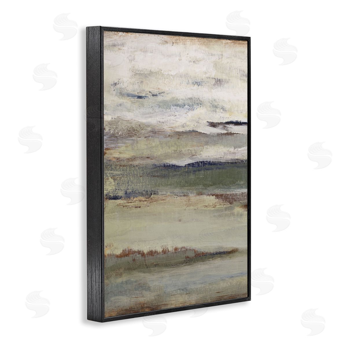 Abstract Earth's Layers Black Frame Print Wall Art, Home Decor by Lanie Loreth
