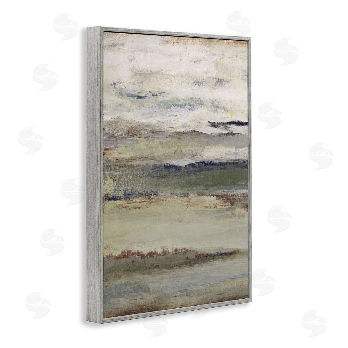 Abstract Earth's Layers Grey Frame Print Wall Art, Home Decor by Lanie Loreth