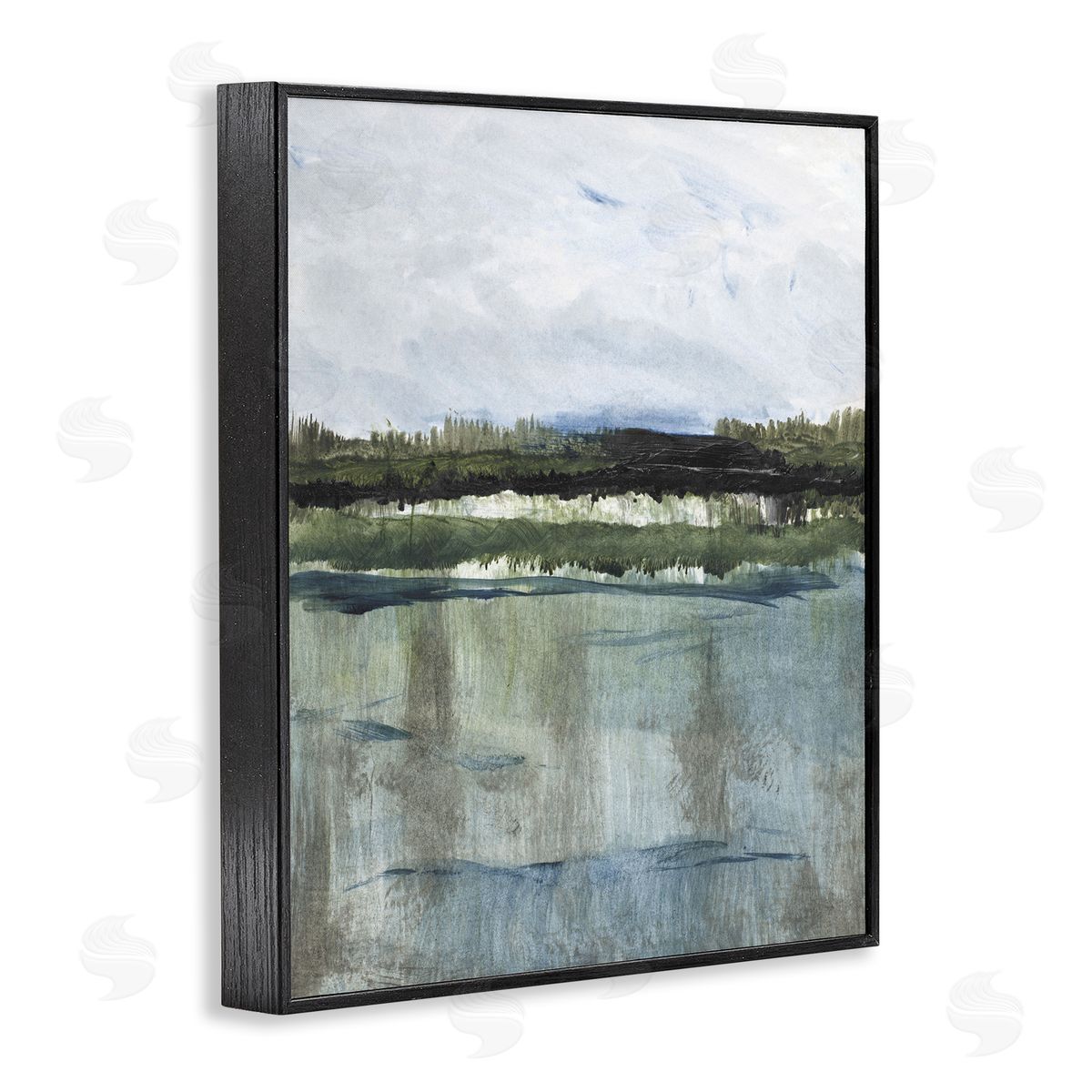Northwest Lakeside View Black Frame Print Wall Art, Home Decor by Lanie Loreth