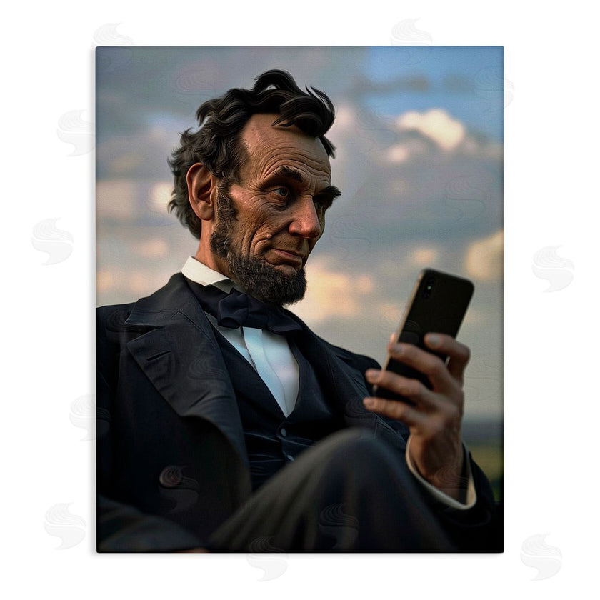 Michael McKinney | Abe Lincoln with Cellphone