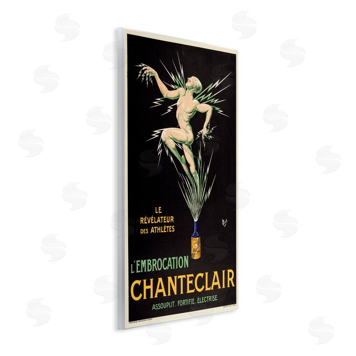 Vintage Chanteclair Wine Wood Plaque Wall Art, Home Decor by Marcus Jules