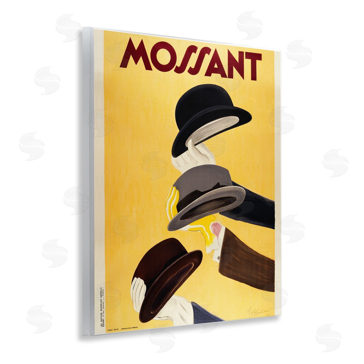 Vintage Top Hat Advertisement Wood Plaque Wall Art, Home Decor by Marcus Jules