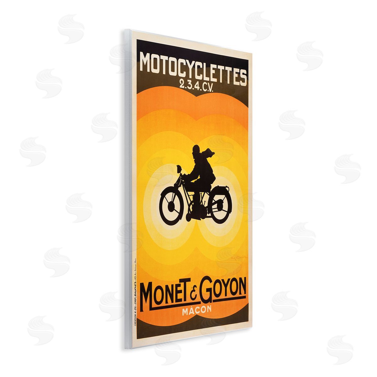 Vintage Motorcycle Advertisement Wood Plaque Wall Art, Home Decor by Marcus Jules