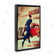Marcus Jules | Antique Vehicle & Woman Advertisement
