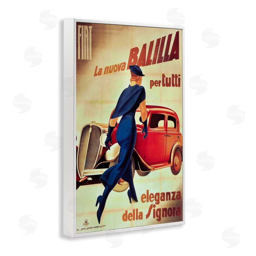 Marcus Jules | Antique Vehicle & Woman Advertisement