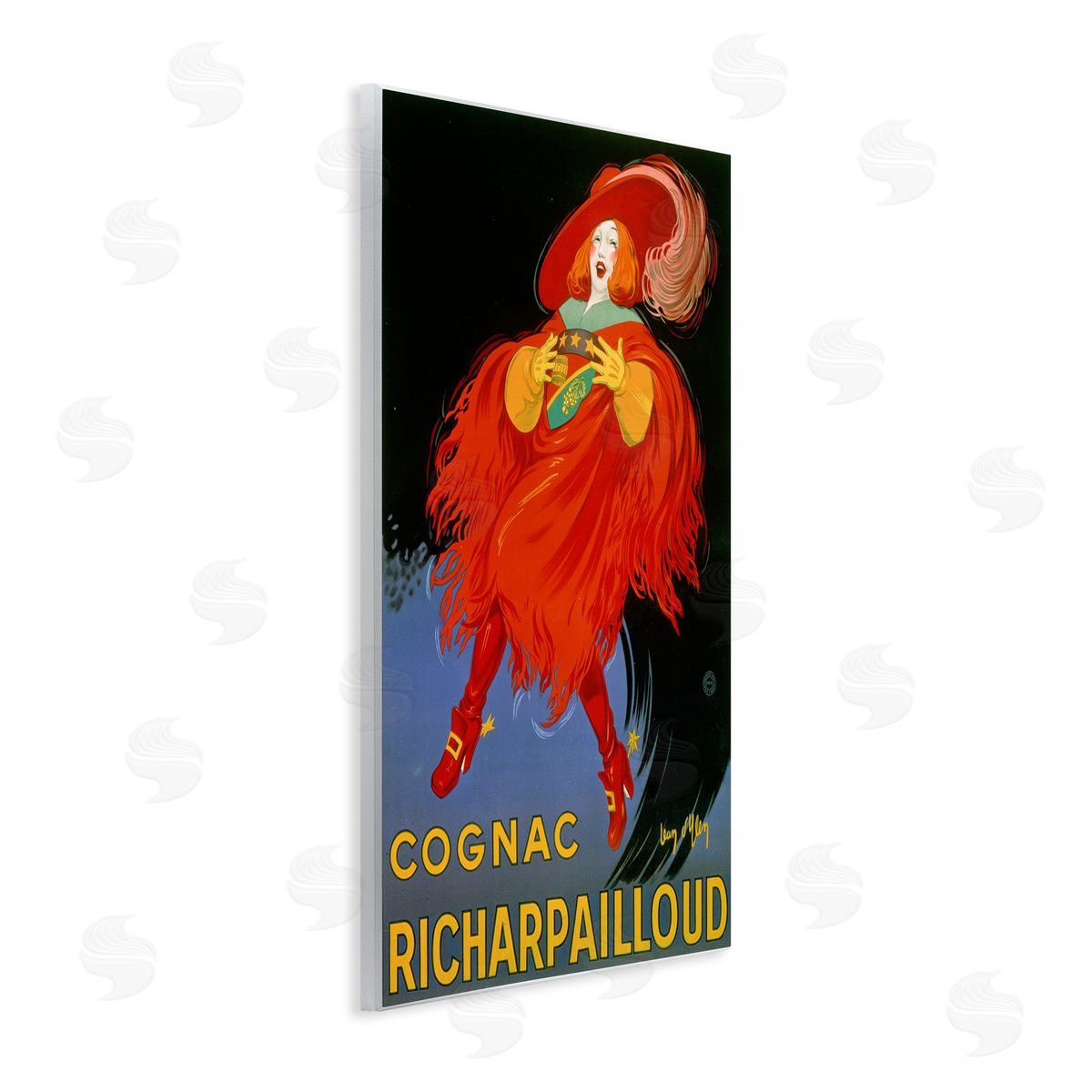 Vintage Cognac Advertisement Wood Plaque Wall Art, Home Decor by Marcus Jules