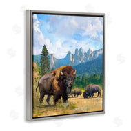 David Owens | Grazing Bison Desert Abstraction