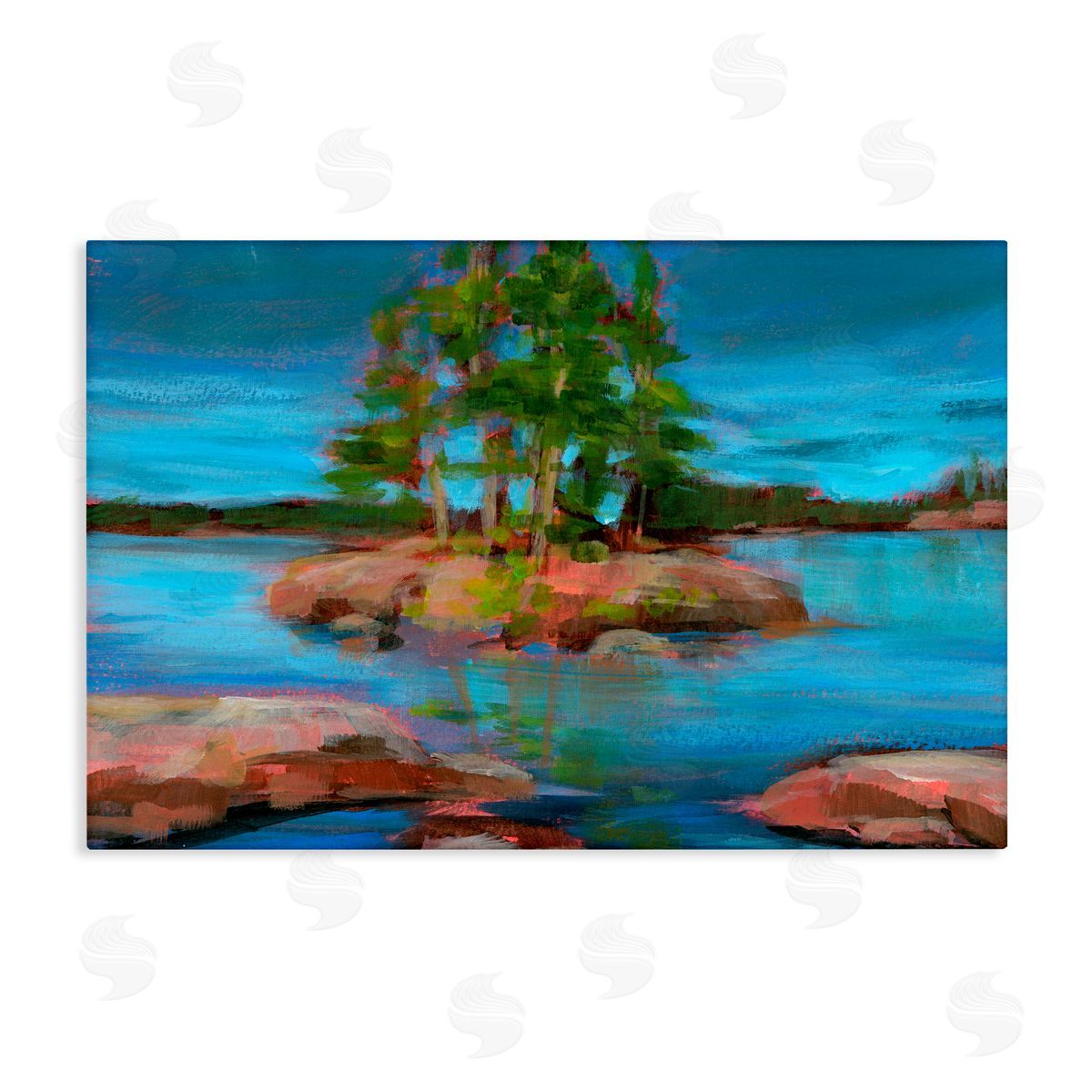 Kristy Andrews | Abstract Lake Island Landscape