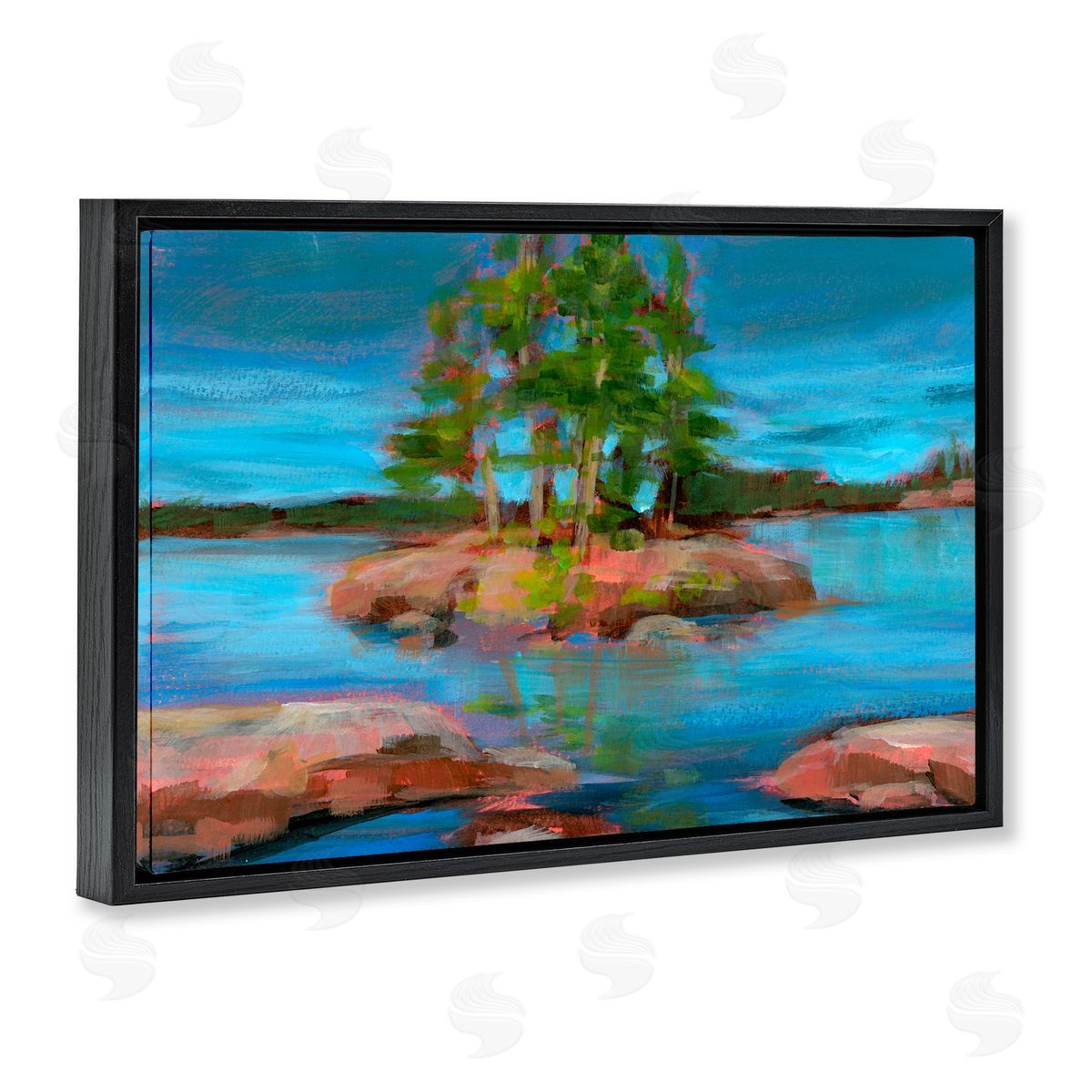 Kristy Andrews | Abstract Lake Island Landscape