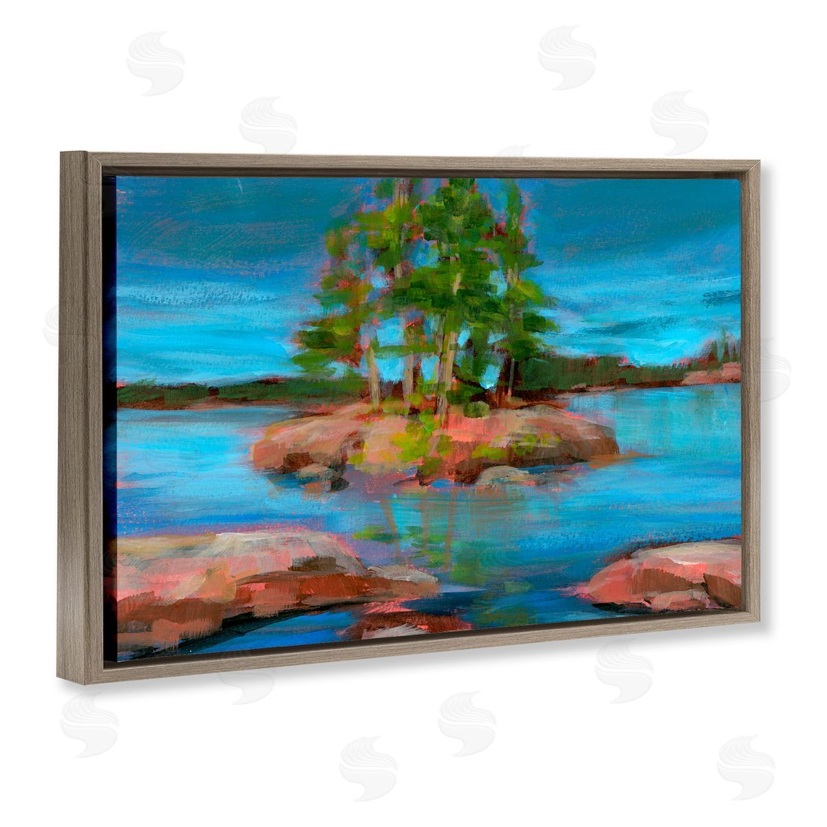 Kristy Andrews | Abstract Lake Island Landscape