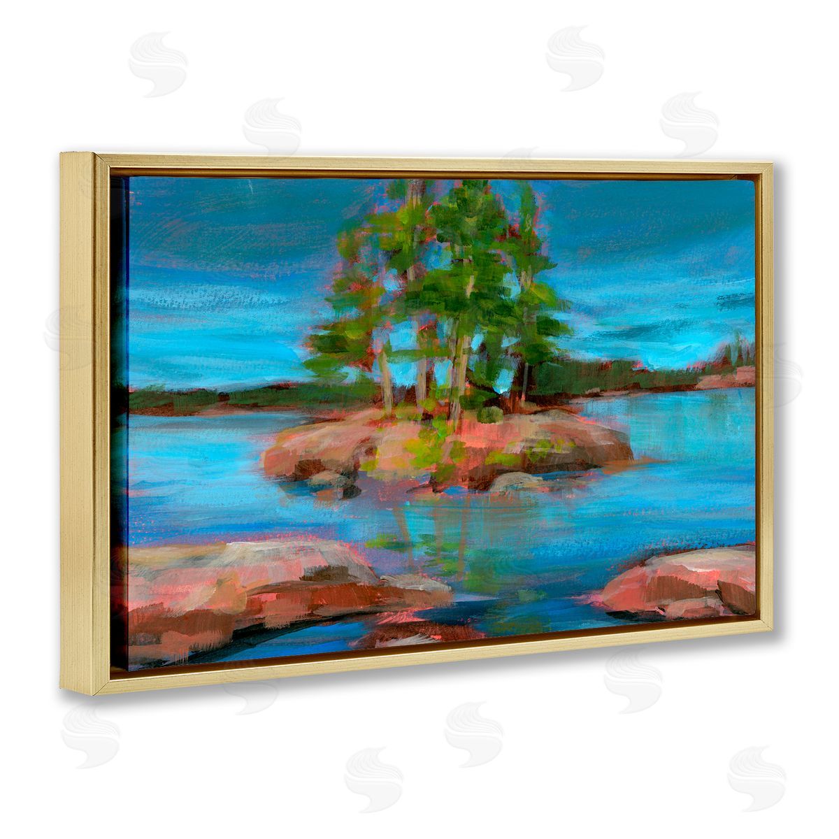 Kristy Andrews | Abstract Lake Island Landscape