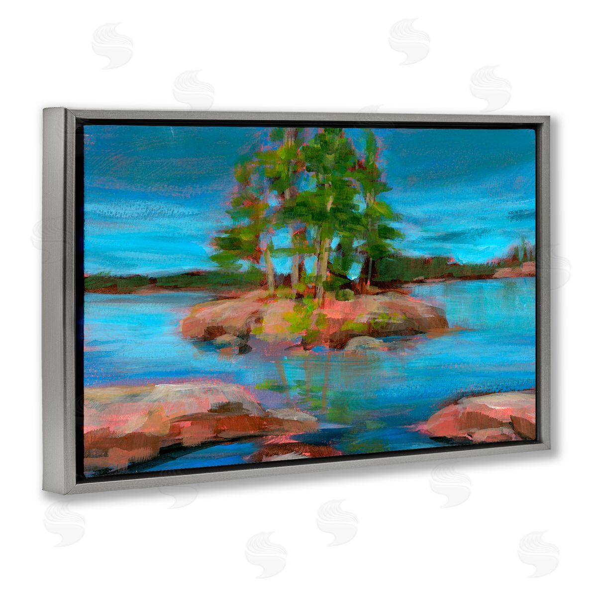 Kristy Andrews | Abstract Lake Island Landscape