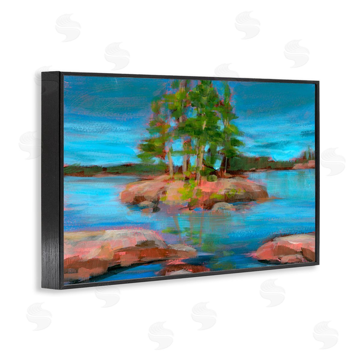 Kristy Andrews | Abstract Lake Island Landscape