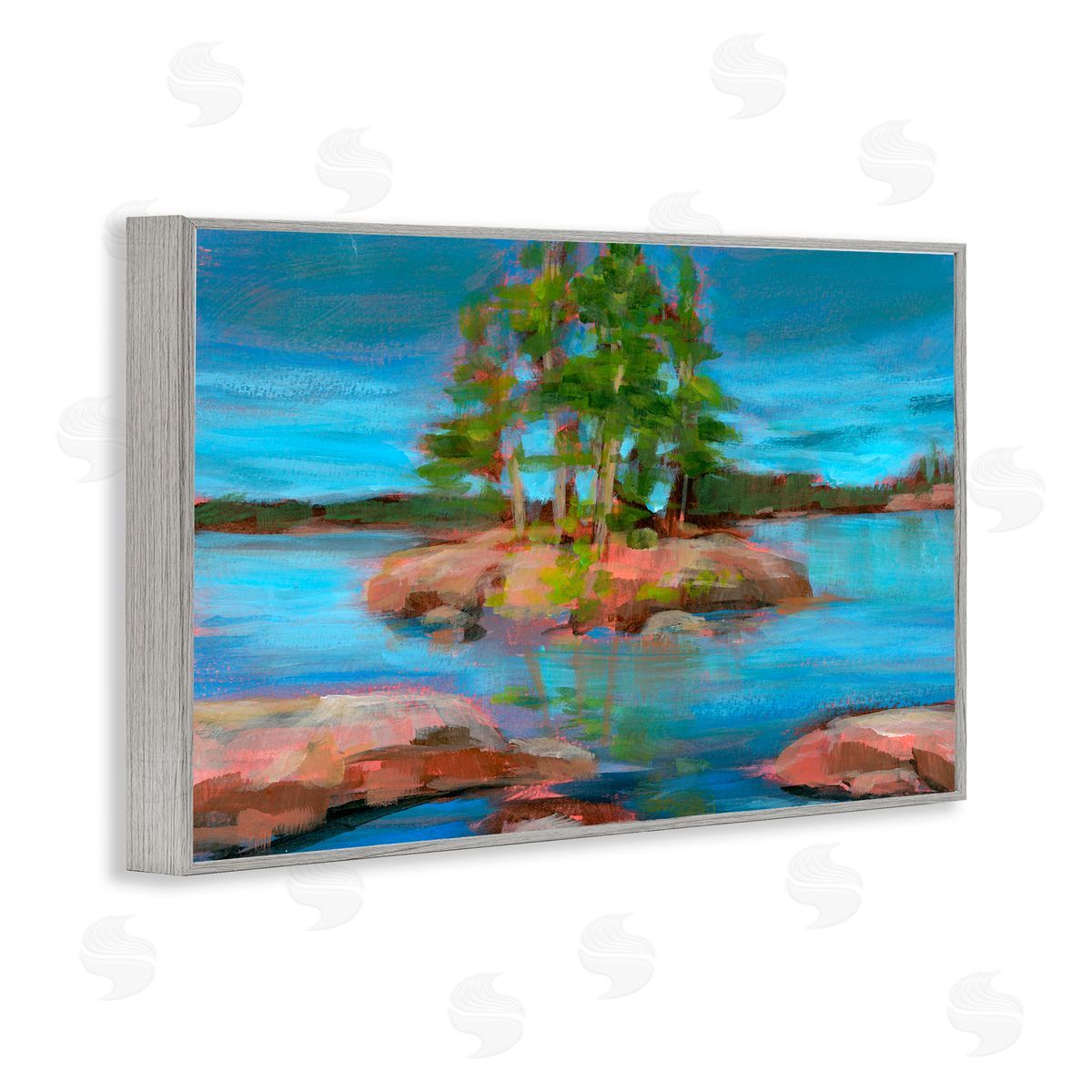 Kristy Andrews | Abstract Lake Island Landscape