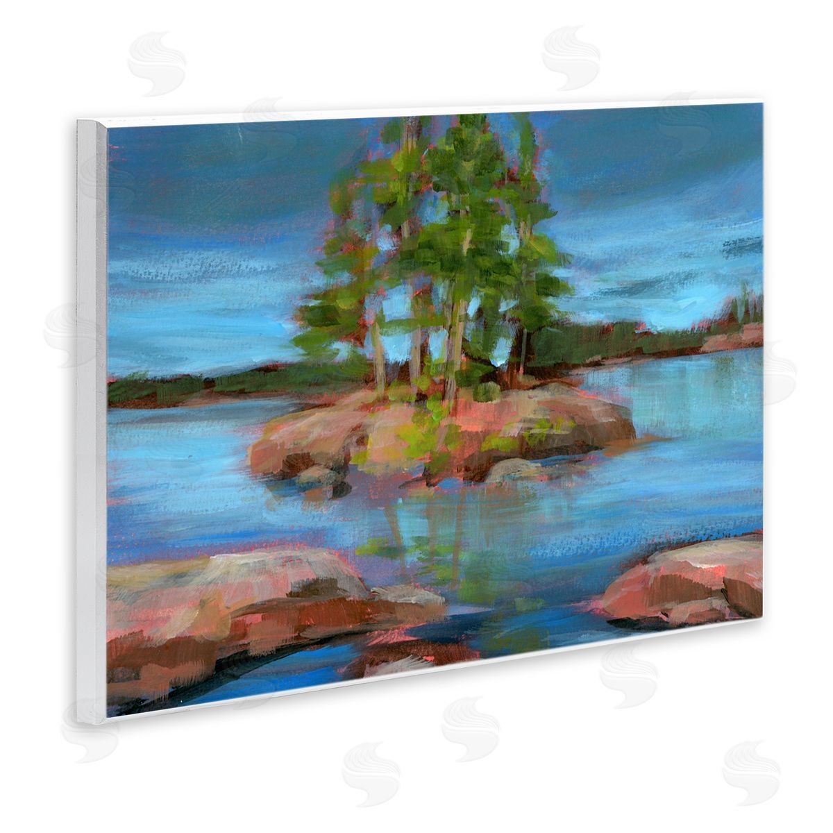 Kristy Andrews | Abstract Lake Island Landscape