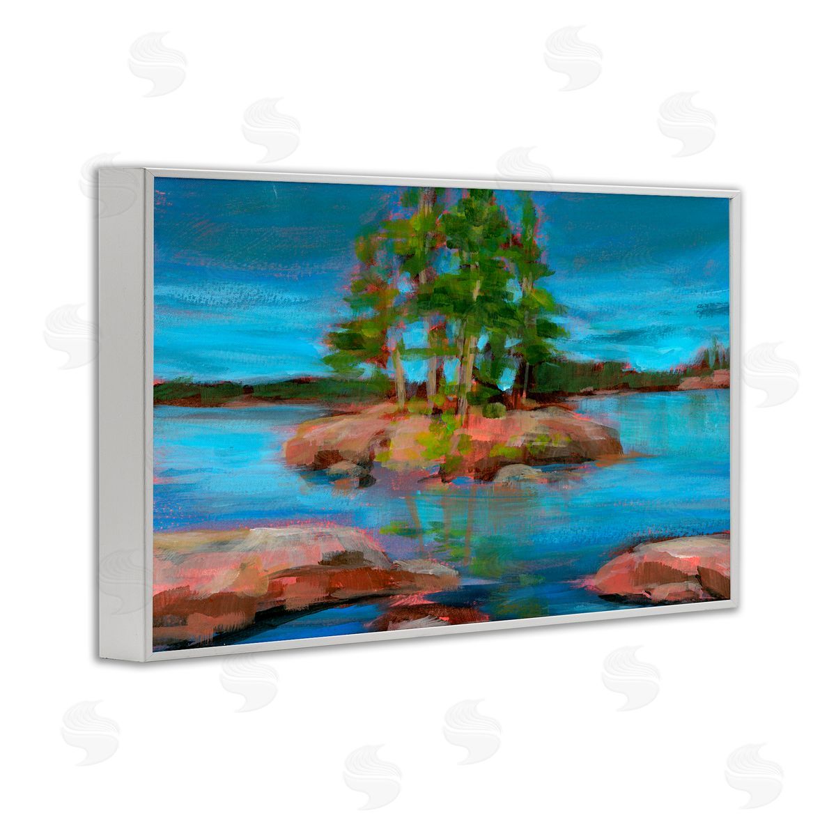 Kristy Andrews | Abstract Lake Island Landscape