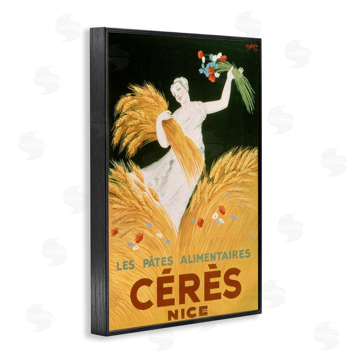 Antique Ceres Goddess Black Frame Print Wall Art, Home Decor by Marcus Jules