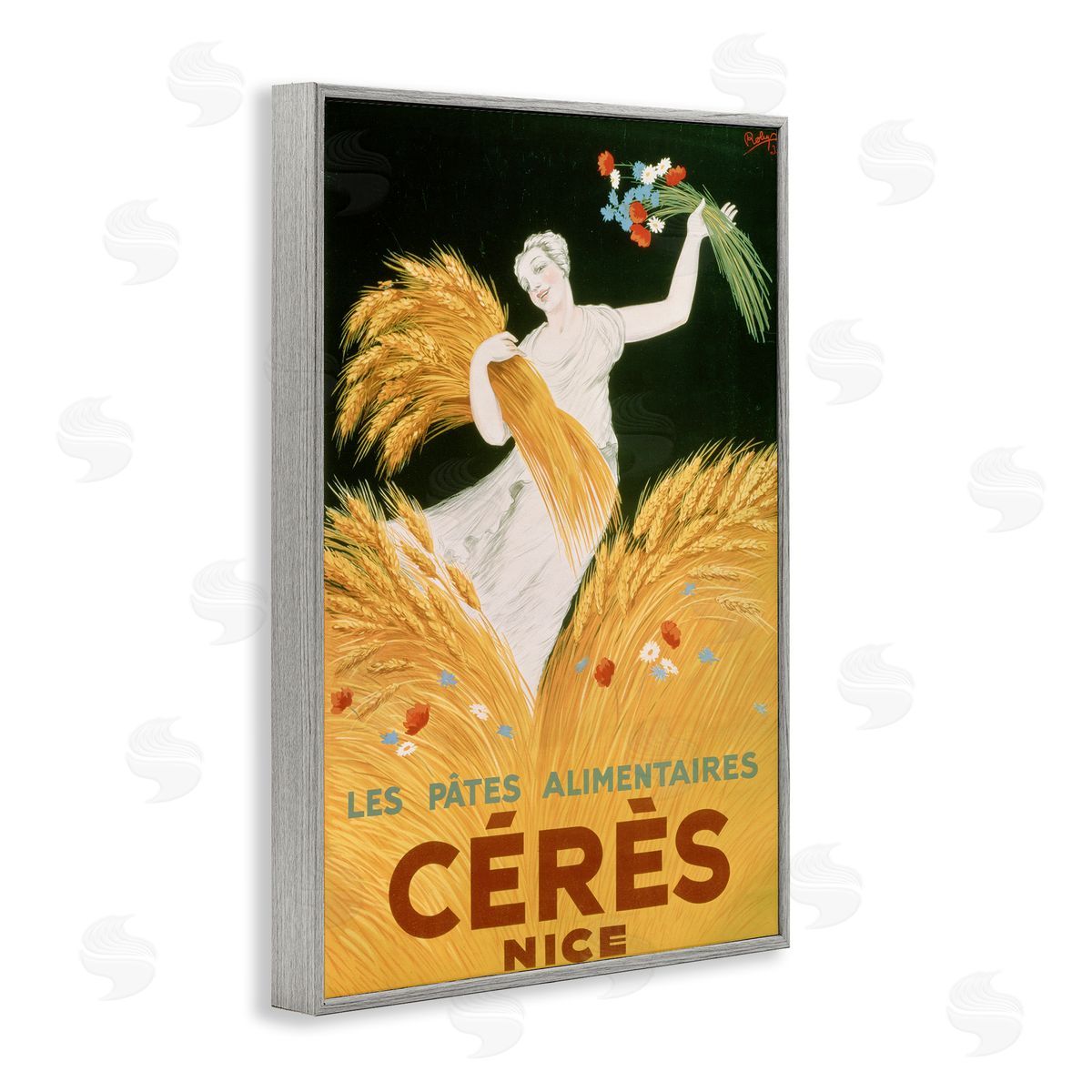 Antique Ceres Goddess Grey Frame Print Wall Art, Home Decor by Marcus Jules
