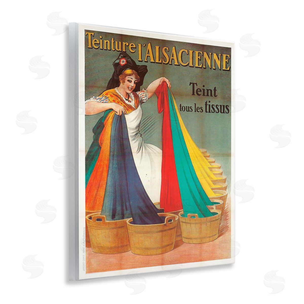 Vintage Teinture L'Alsacienne Wood Plaque Wall Art, Home Decor by Marcus Jules