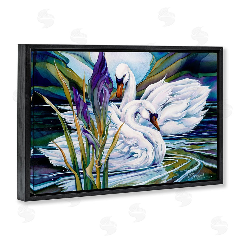 Jody Bergsma | Swans with Abstract Pond Ripples