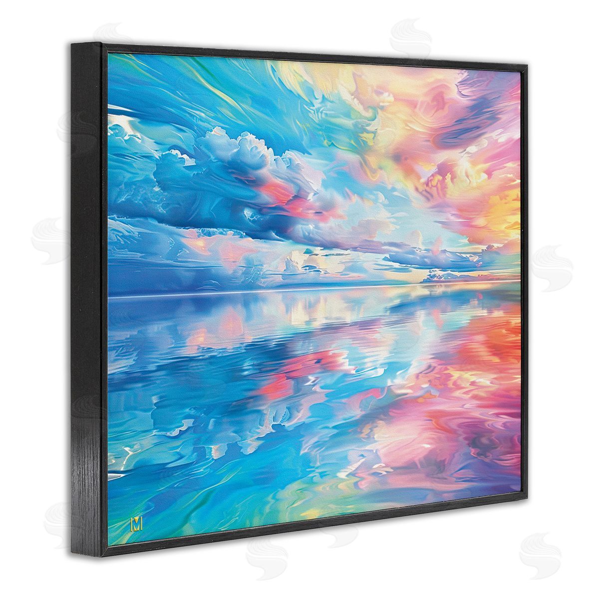 Prismatic Rainbow Sunset Black Frame Print Wall Art, Home Decor by Michael Ward