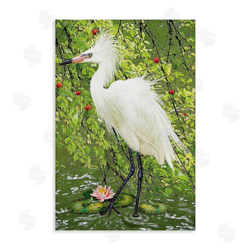Rosiland Solomon | Sophisticated Heron in Pond Shore