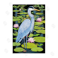 Rosiland Solomon | Heron Among Pond Lilies
