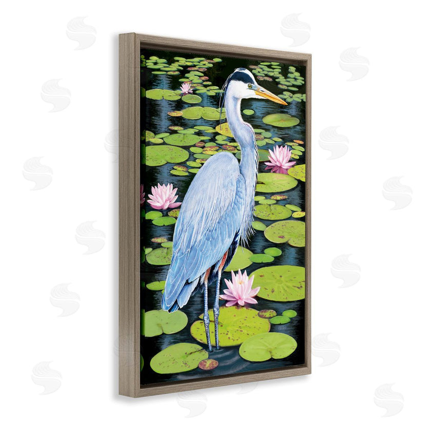 Rosiland Solomon | Heron Among Pond Lilies