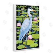 Rosiland Solomon | Heron Among Pond Lilies