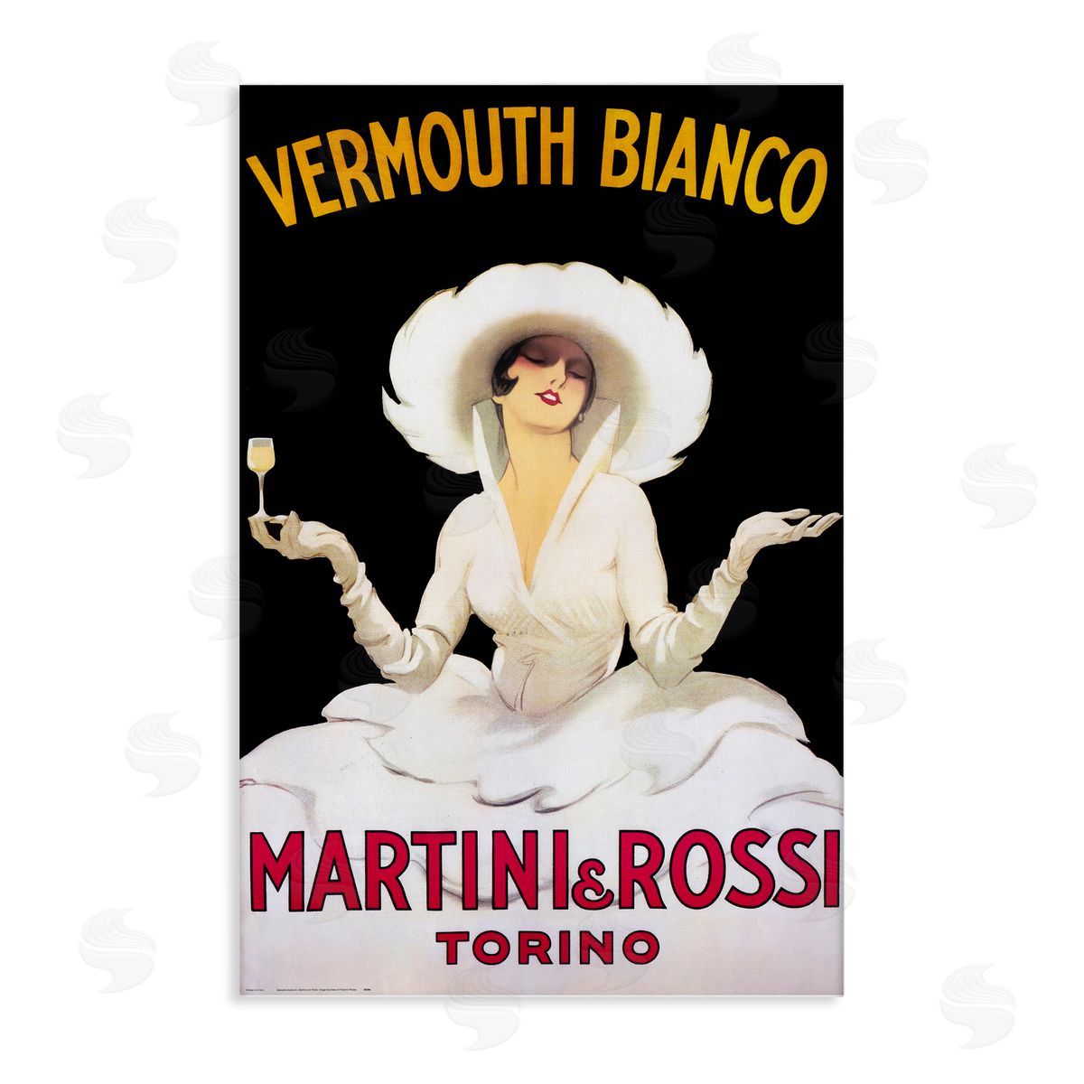 Vermouth Vintage Lady Advertisement Canvas Wall Art, Home Decor by Marcus Jules