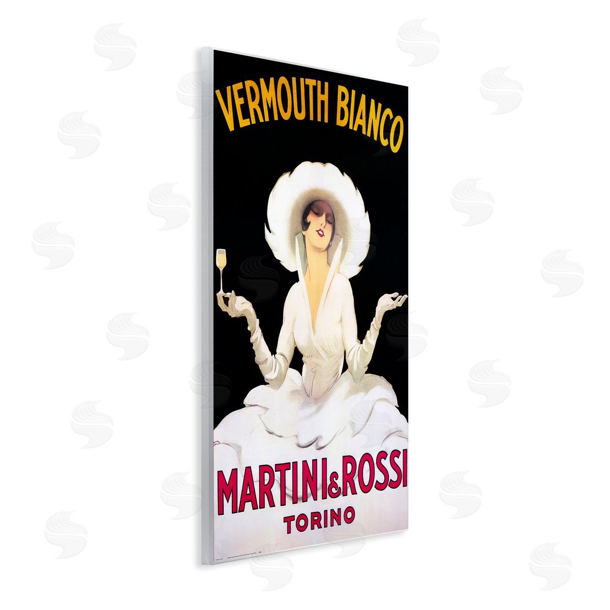 Vermouth Vintage Lady Advertisement Wood Plaque Wall Art, Home Decor by Marcus Jules