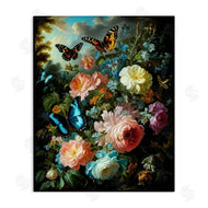 Tabz Jones | Blooming Roses & Monarch Butterflies