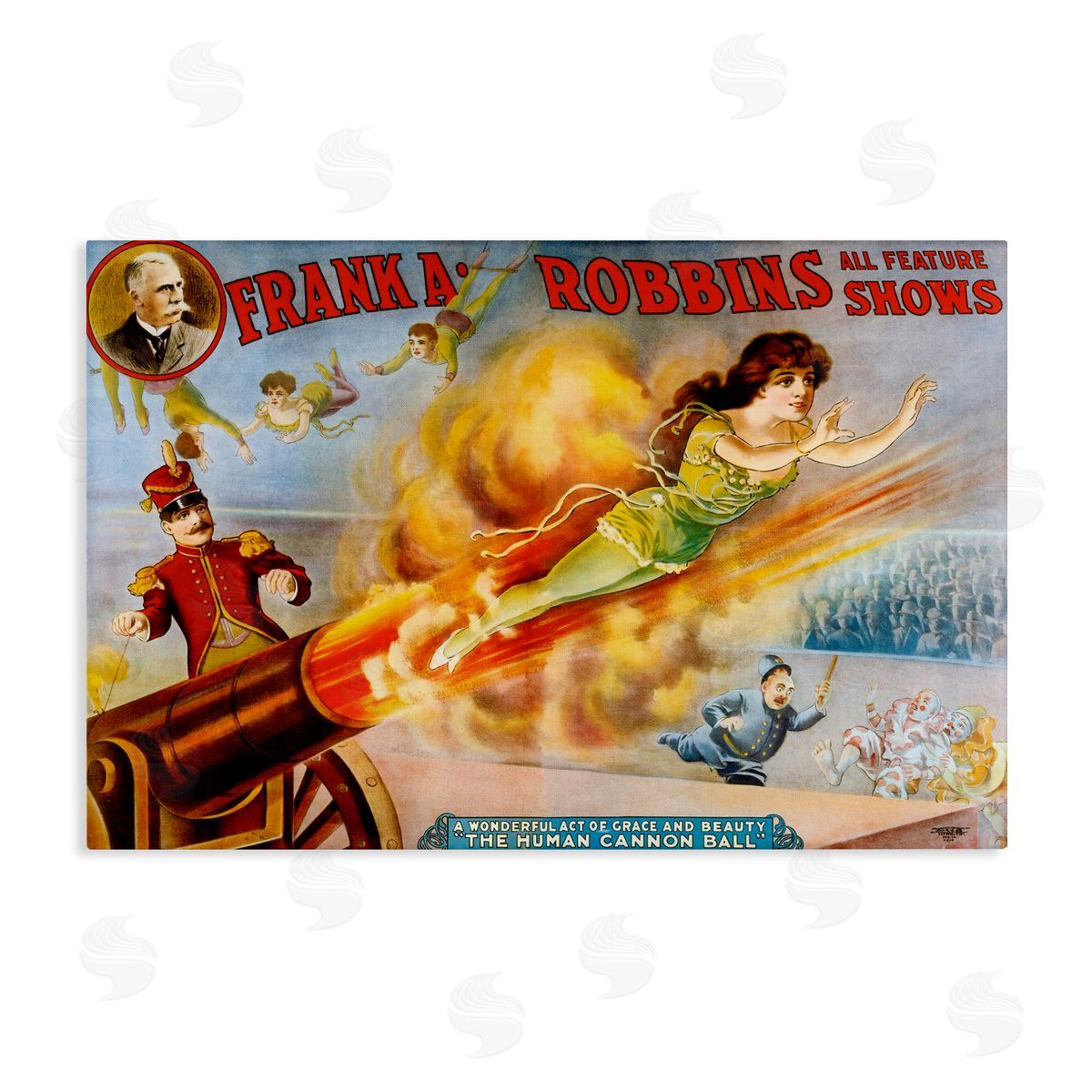 Vintage Circus Advertisement Canvas Wall Art, Home Decor by Marcus Jules