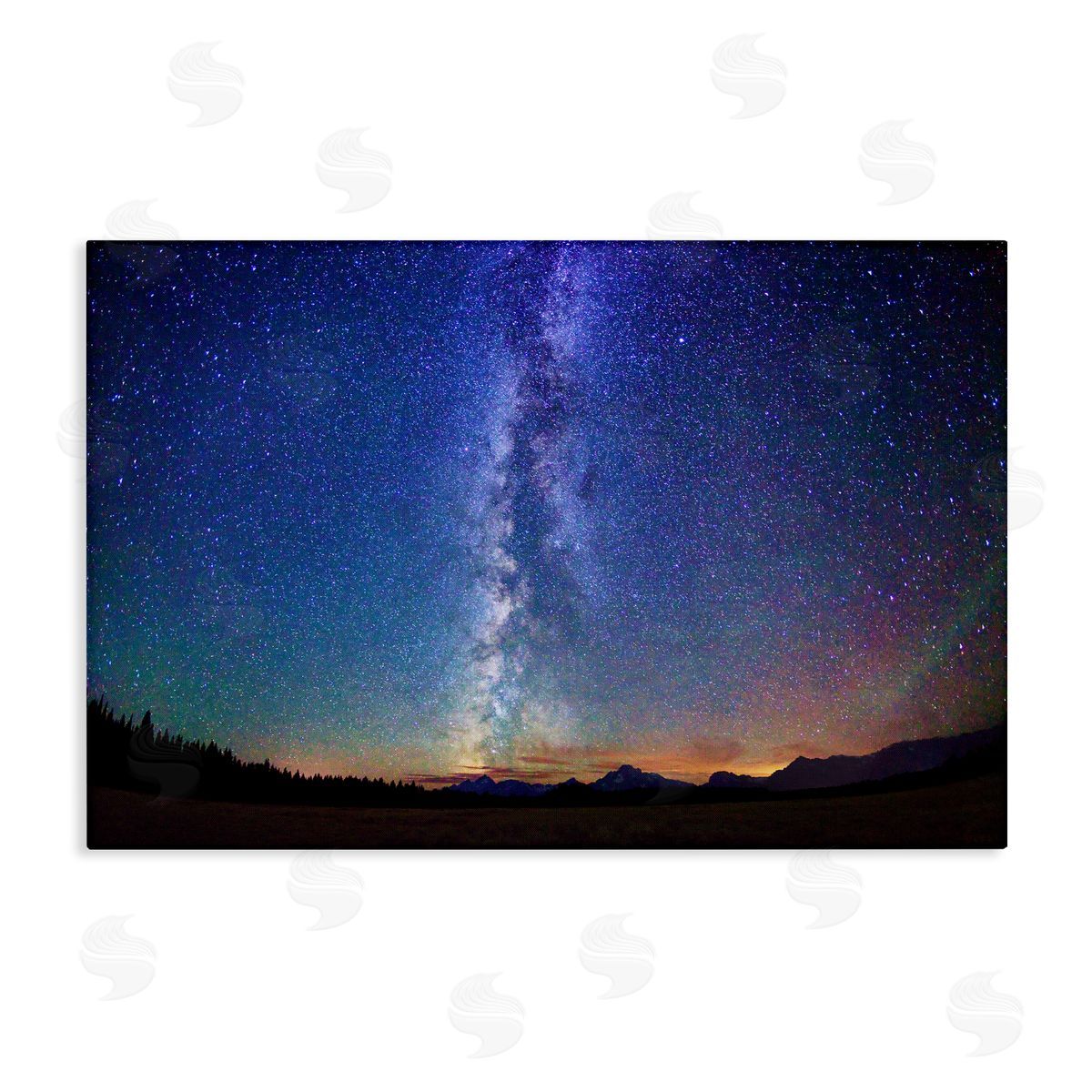 Milky Way Stars over Earth Canvas Wall Art, Home Decor by Royce Bair