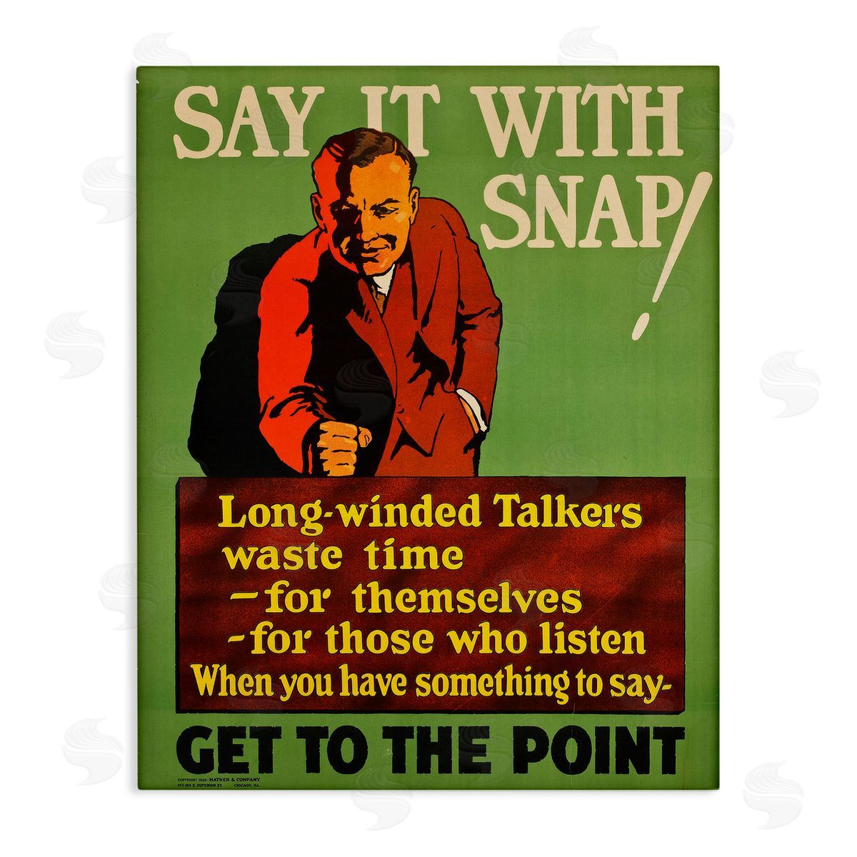 Vintage Say It With Snap Canvas Wall Art, Home Decor by Marcus Jules