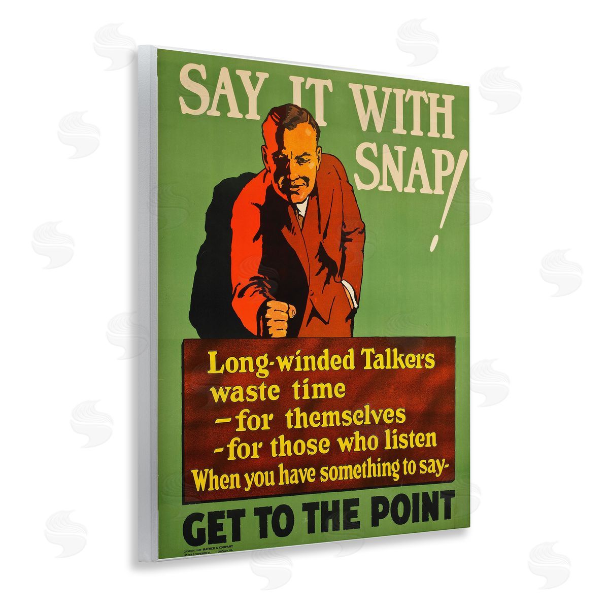 Vintage Say It With Snap Wood Plaque Wall Art, Home Decor by Marcus Jules