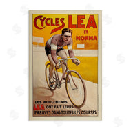 Marcus Jules | Yellow Antique Cycling Poster