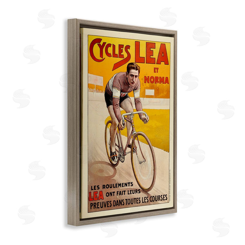 Marcus Jules | Yellow Antique Cycling Poster
