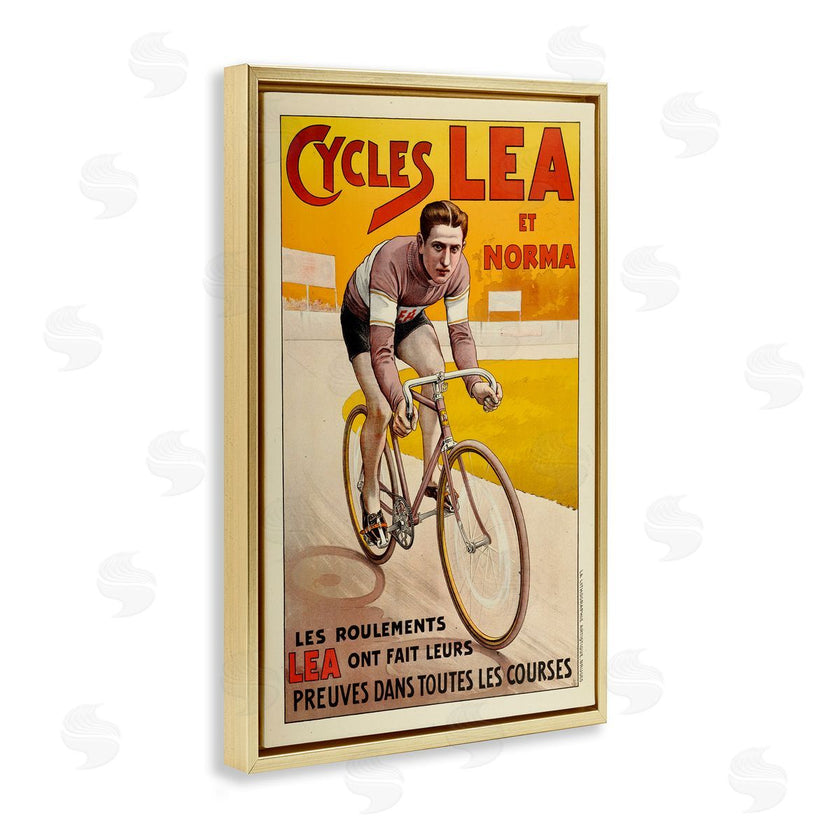 Marcus Jules | Yellow Antique Cycling Poster