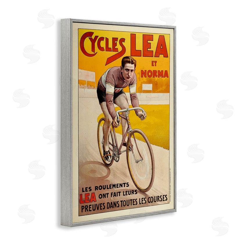 Marcus Jules | Yellow Antique Cycling Poster