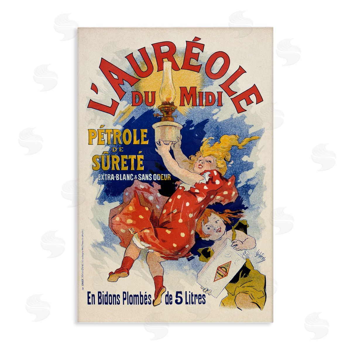 Antique Oil Lamp Advertisement Canvas Wall Art, Home Decor by Marcus Jules