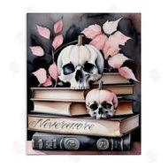 Tabz Jones | Spooky Skull Book Stack