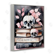 Tabz Jones | Spooky Skull Book Stack