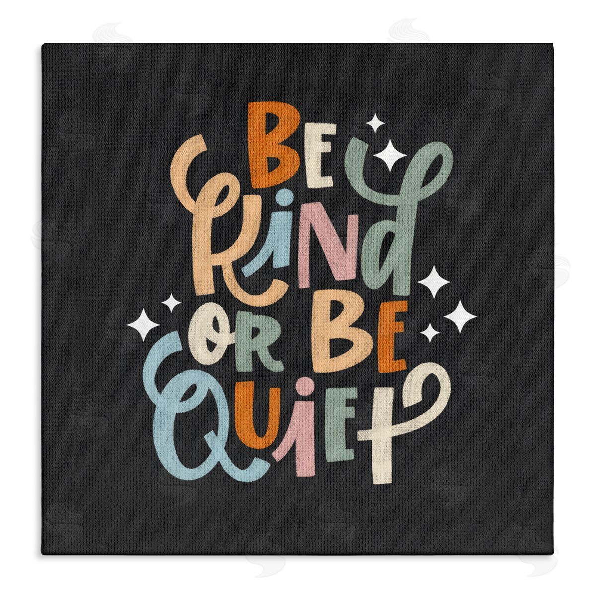 Be Kind Or Quiet Canvas Wall Art, Home Decor by Sarah Hickman