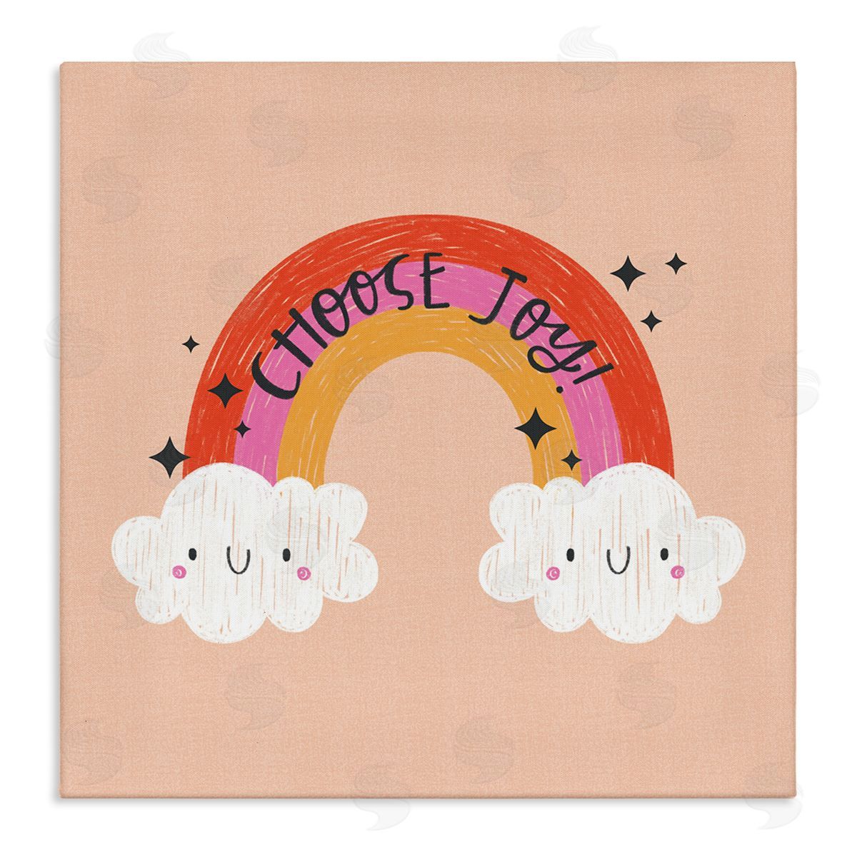 Choose Joy Happy Rainbow Canvas Wall Art, Home Decor by Sarah Hickman
