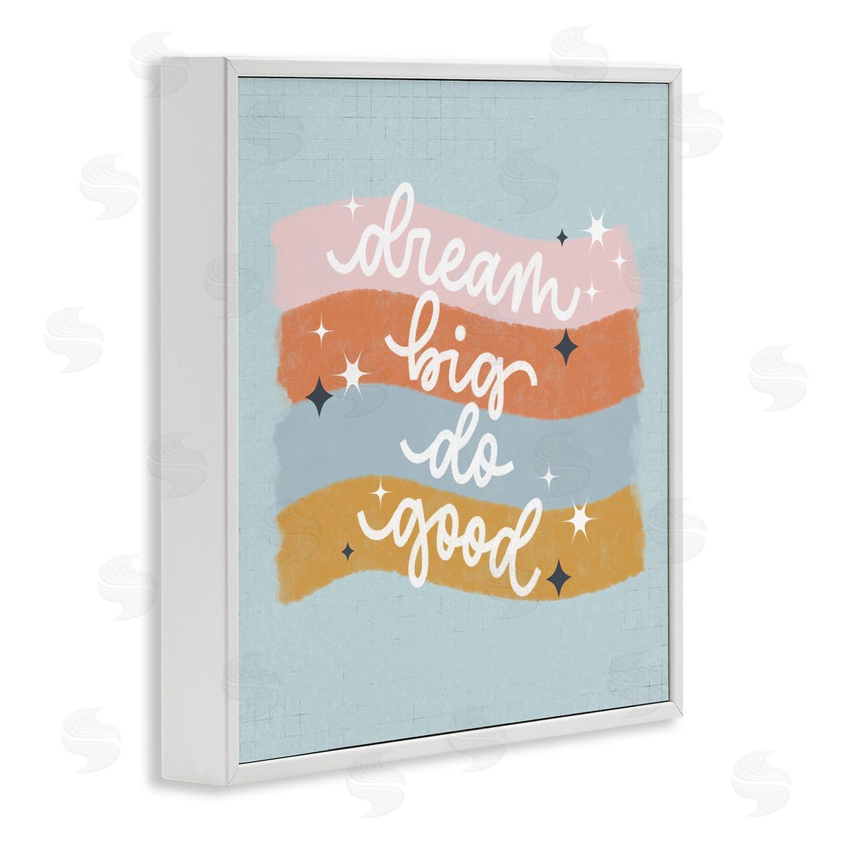 Dream Big Do Good White Frame Print Wall Art, Home Decor by Sarah Hickman